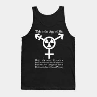 Trans Radiation (Alternate) - Age of Sin - Papal Text -White Tank Top